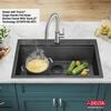 33&rdquo; Drop-In Top Mount&nbsp;16 Gauge Workstation Kitchen Sink Single Bowl&nbsp;with WorkFlow&trade; Ledge and Accessories